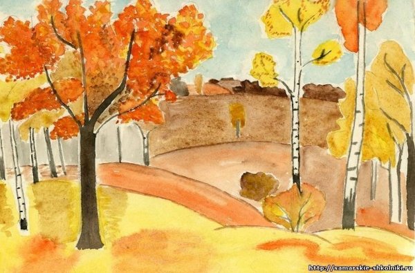 Рисунок на тему осень