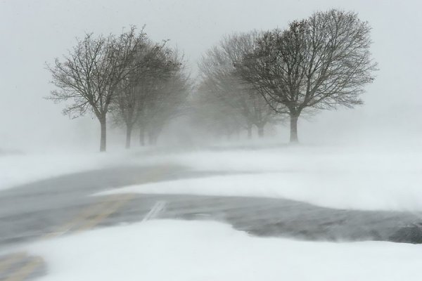 Сильный ветер со снегом