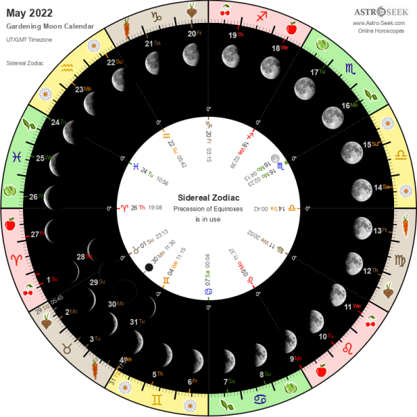 Лунный календарь на июнь 2022