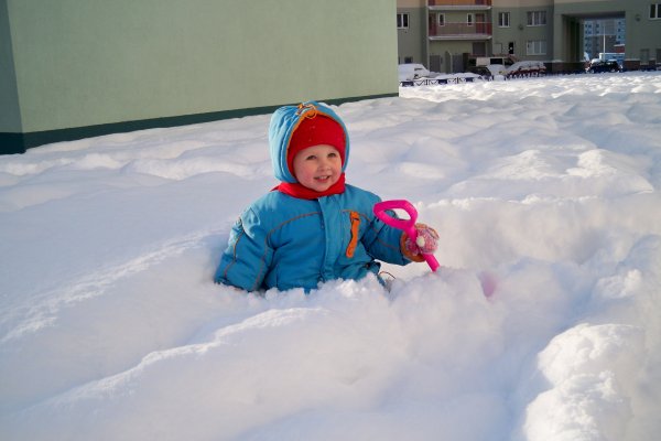 Снег по колено