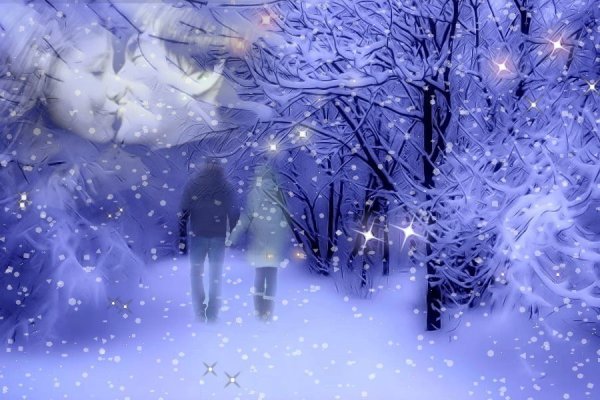 Снежинки падают