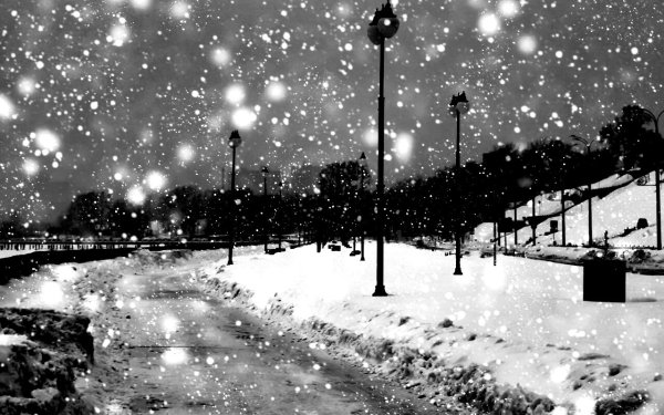 Зима снегопад