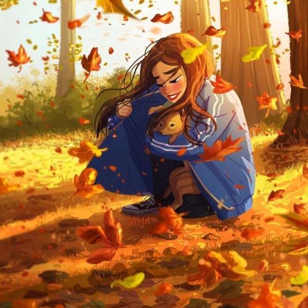 Иллюстрация осень милый