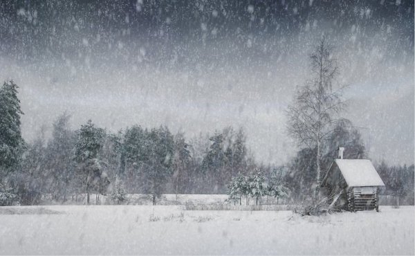 Метель в деревне