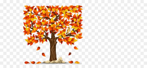 Осеннее дерево в векторной графике