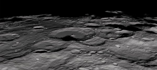 Лед на поверхности Луны