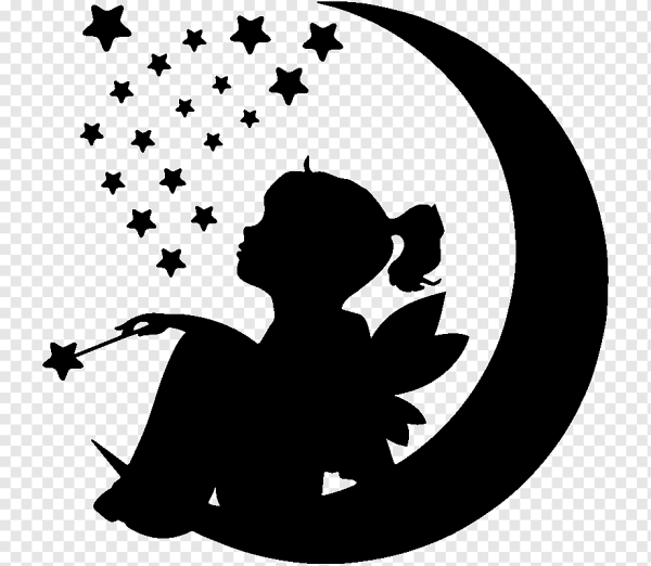 Трафарет Луны на новый год