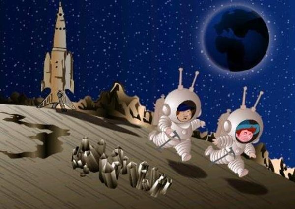 Незнайка на Луне космический корабль