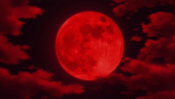 Кровавая Луна Эстетика аниме