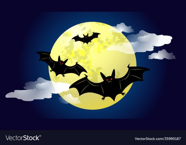 Хэллоуин летучие мыши арт