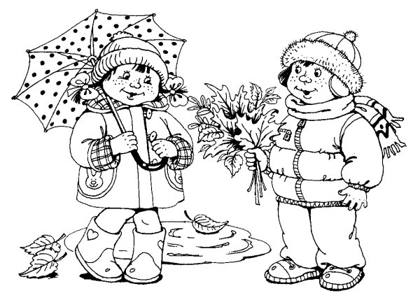 Осенняя раскраска