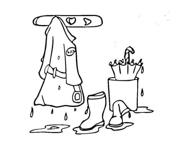 Одежда осенью раскраска для детей