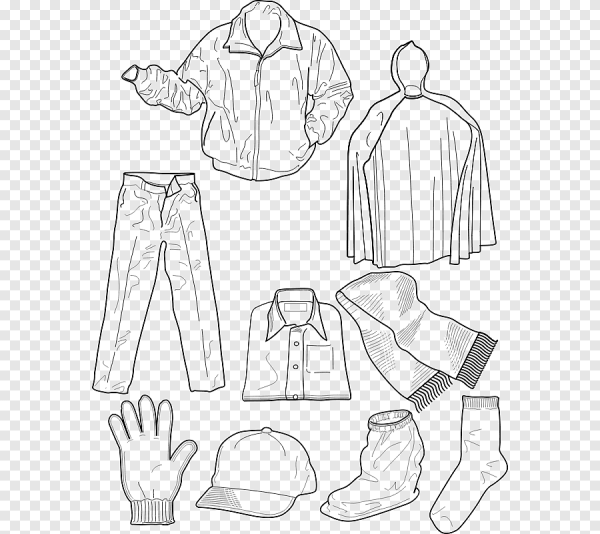 Раскраска одежда
