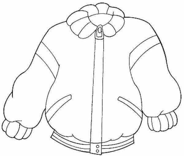 Раскраска зимняя одежда