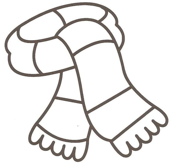 Шарф раскраска для детей