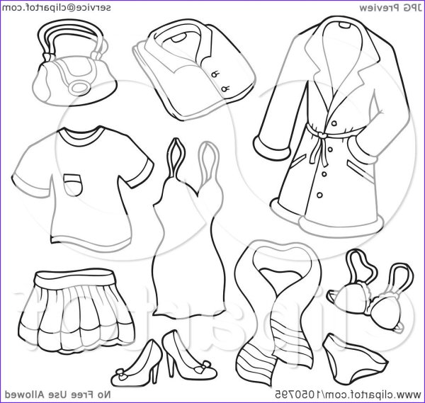 Раскраска одежда осень