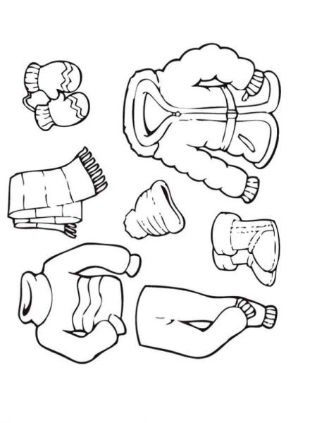 Раскраска одежда