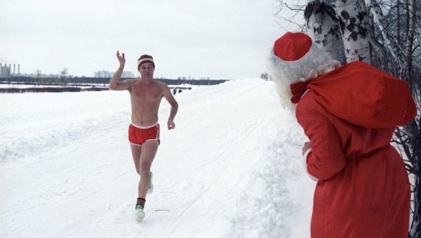 Парень на морозе