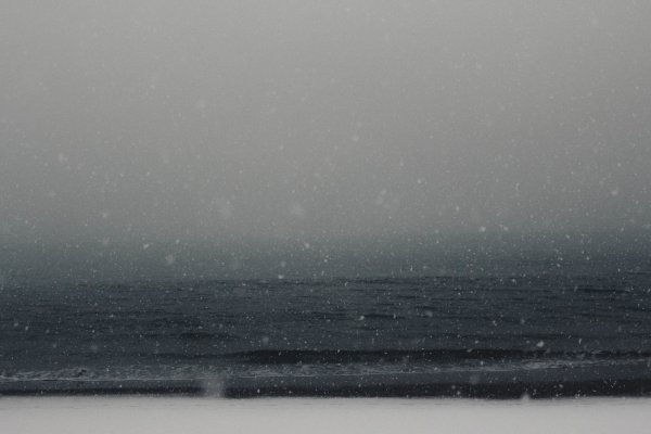 Туман и дождь море