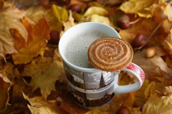 Осень кофе сладости