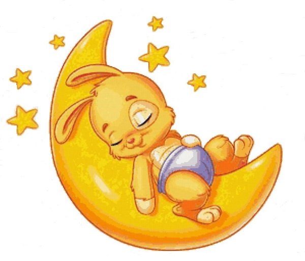 Зайка спит на Луне