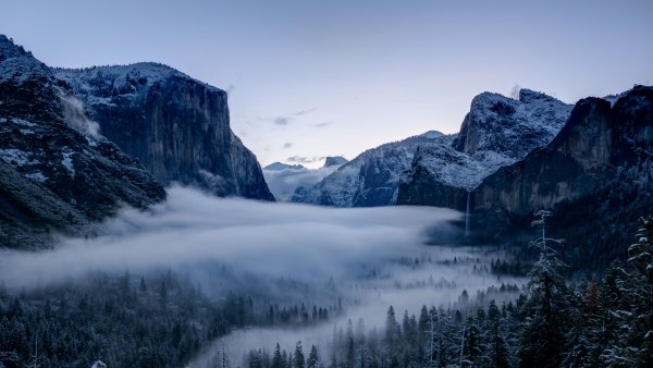 Национальный парк Йосемити Калифорния зимой