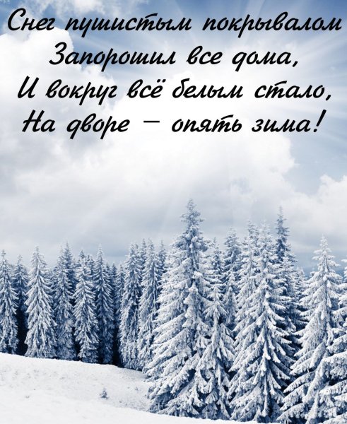 Стишки про зиму короткие