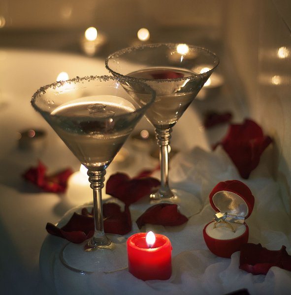 Романтический ужин с вином