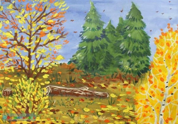 Иван Алексеевич Бунин листопад рисунок