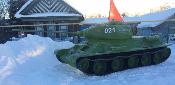 Т 34 85 из снега