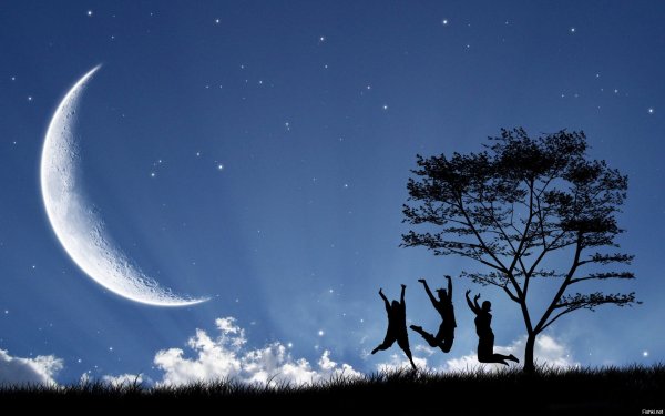 Красивая ночь рисунок