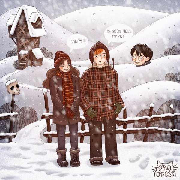 Снег и Гарри Поттер шип