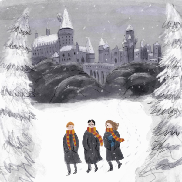 Хогвартс зима Гарри Поттер