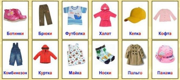 Карточки одежда