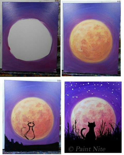 Рисунок красками пошагово