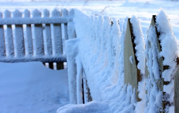 Забор из снега