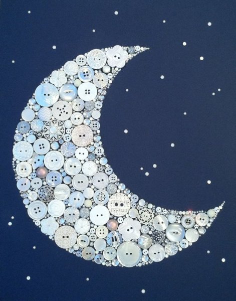 Картина из пуговиц космос