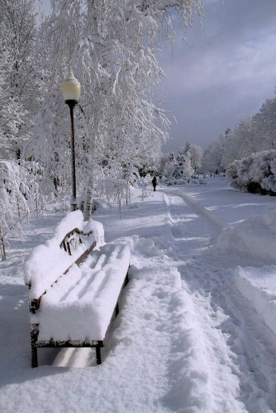 Красивый снег