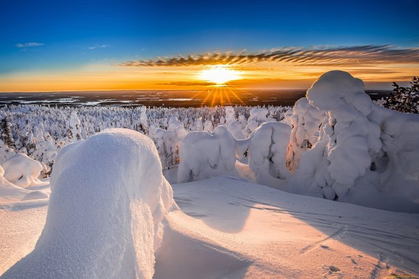 Лапландия Финляндия снег
