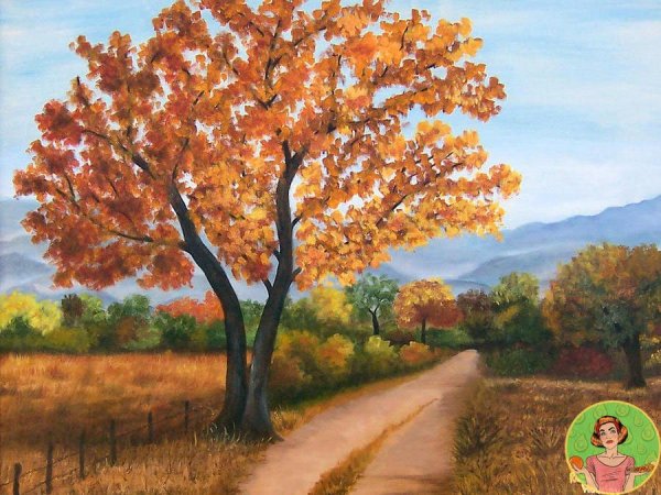 Осенний пейзаж дерево