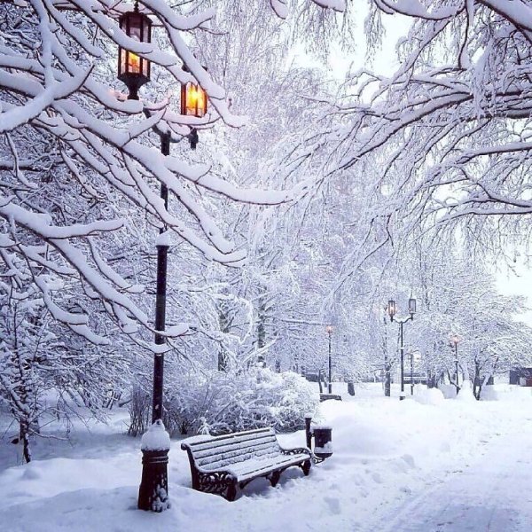 Зимний снегопад