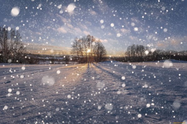 Красивый снегопад