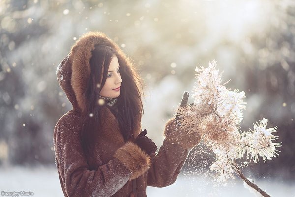 Женщина зимой