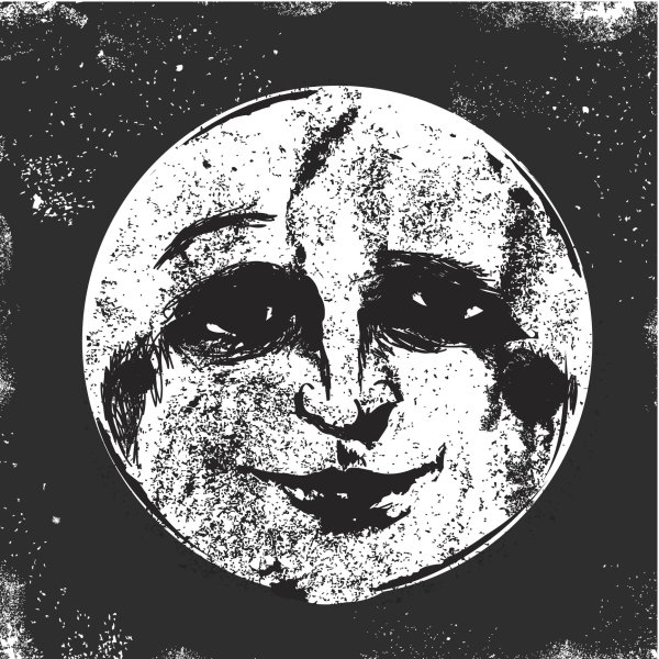 Изображение лица на Луне