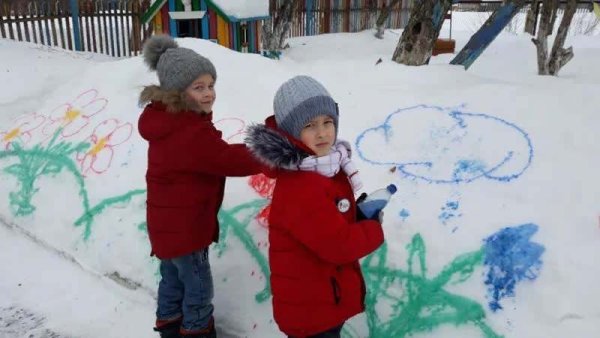 Рисование на снегу