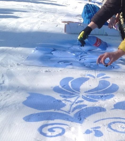 Рисование на снегу