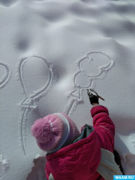 Рисование на снегу