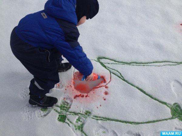 Краски на снегу