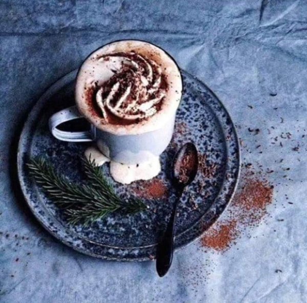 Утро кофе зима