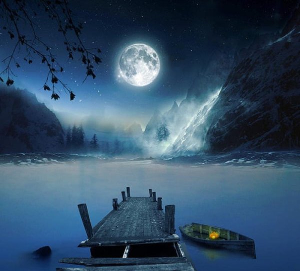 Лодка ночью